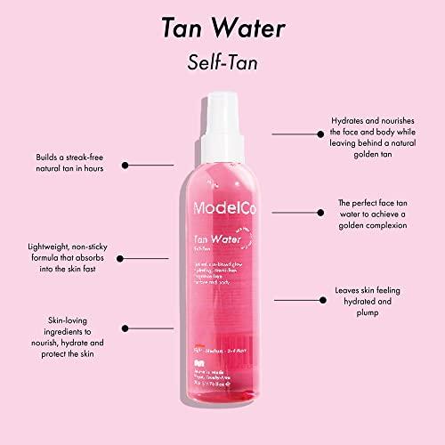 MODELCO Modelco Tan Water Self-Tan Spray - Sunless Glow For Body And Face - Beautiful Bronze Skin Without The Damage - Smooth Application Delivers Naturally Sunkissed, Tanned Skin - Medium - Light - 6.76 Oz