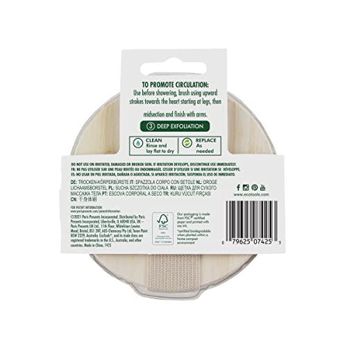 EcoTools EcoTools Dry Body Brush, for Post Shower & Bath Skincare Routine, Removes Dirt & Promotes Blood Circulation, Helps Reduce Appearance of Cellulite, Eco-Friendly, Vegan & Cruelty-Free, 1 Count
