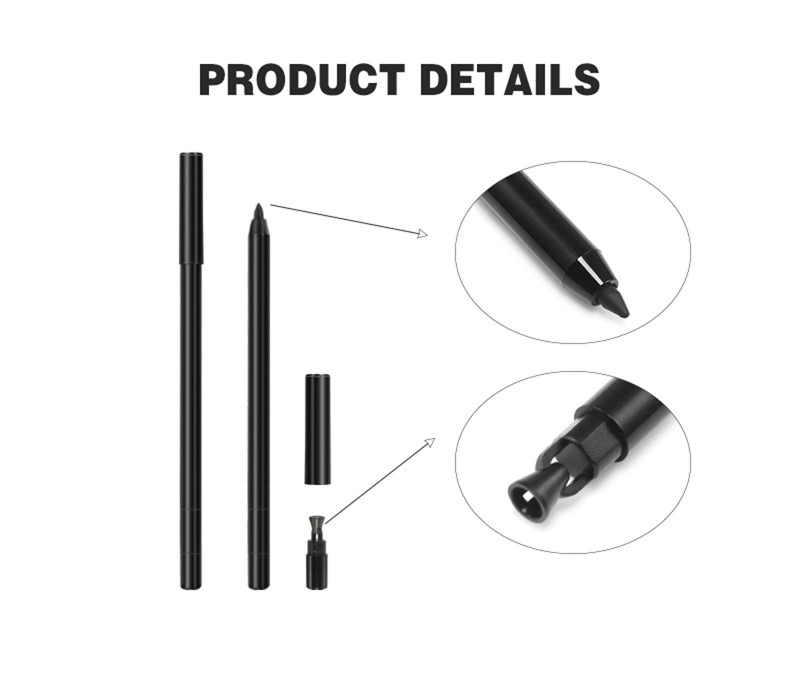 Generic Revant Beauty Gel Eyeliner for Mature Women, Round Tip Design - Waterproof, Sweat and Smudge Resistant Precision Eyeliner for All Day Use. (#01 Black)