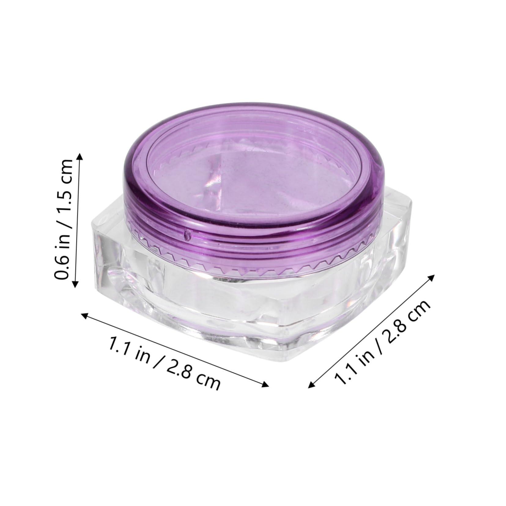 WOONEKY WOONEKY Travel-Sized Cream Containers 5g Empty Cream Jars Portable Refillable Plastic Cream Storage for Face Creams