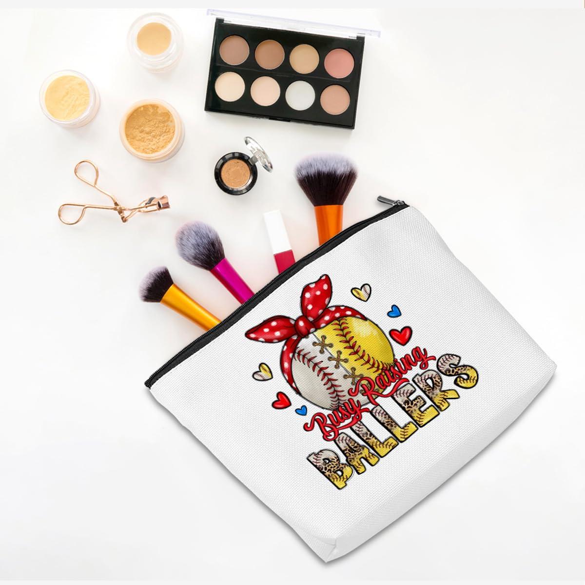 CQM Baseball Gifts Softball Gifts Baseball Makeup Bag Baseball Stuff Softball Cosmetic Bag Baseball Coach Gifts Zipper Pouch for Girls Women Baseball Player Team Coworker Friend Graduation Birthday Gifts