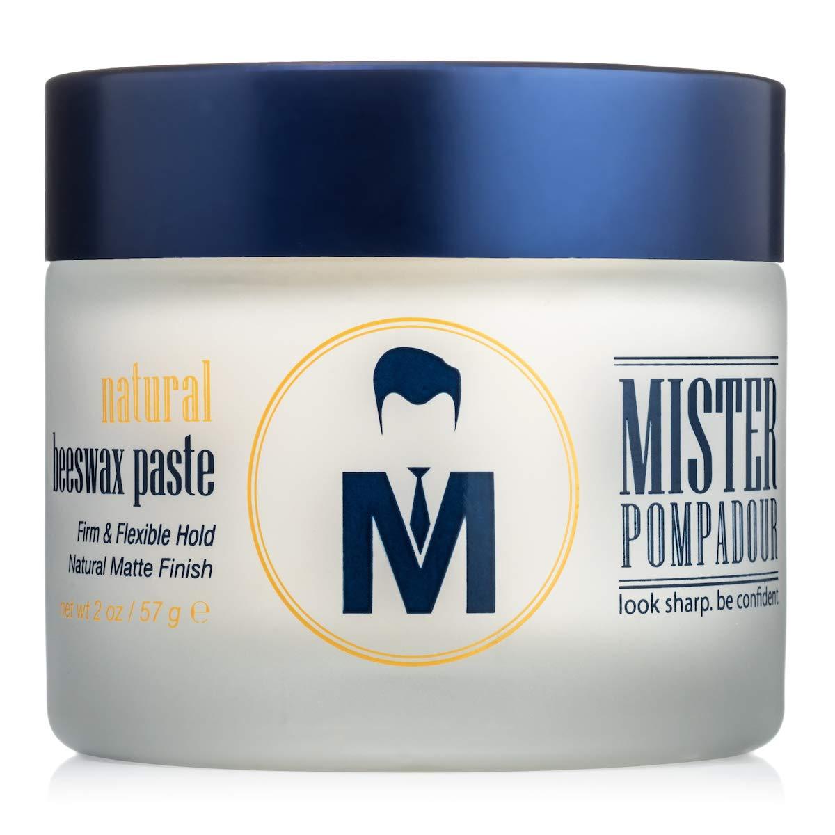 Mister Pompadour Mister Pompadour Natural Beeswax Paste | Matte Hair Product for Men & Women | HIgh Hold & No Shine | Water Based - Easy To Wash | 2oz