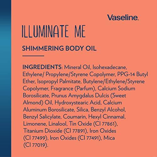 Vaseline Vaseline Illuminate Me Shimmering Body Oil Created for Melanin Rich Skin, Illuminates Skin with Finishing Touch of Shimmer for Glowing Skin 3.3 oz