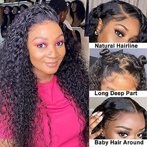 Ali Pearl AliPearl Wig 13x4 Water Wave HD Lace Front Wigs Human Hair Pre Plucked with Baby Hair HD Transparent Wet and Wavy Lace Front Wigs for Black Women Human Hair Brazilian Virgin Glueless Lace Frontal Wigs 150% Density Ali Pearl Hair (24 Inch)