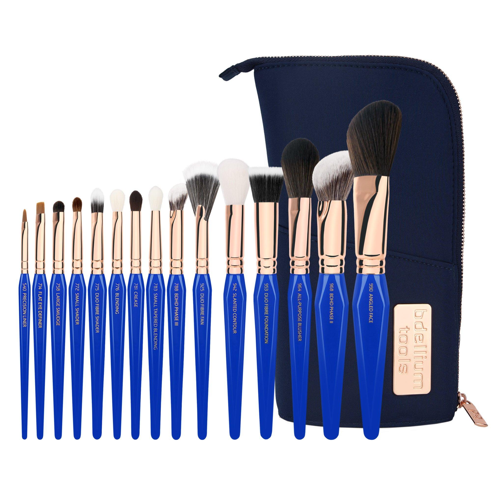 BDELLIUM TOOLS Bdellium Tools Professional Makeup Brush Golden Triangle - Phase III Complete 15pc. Brush Set with Stand-Up Pouch