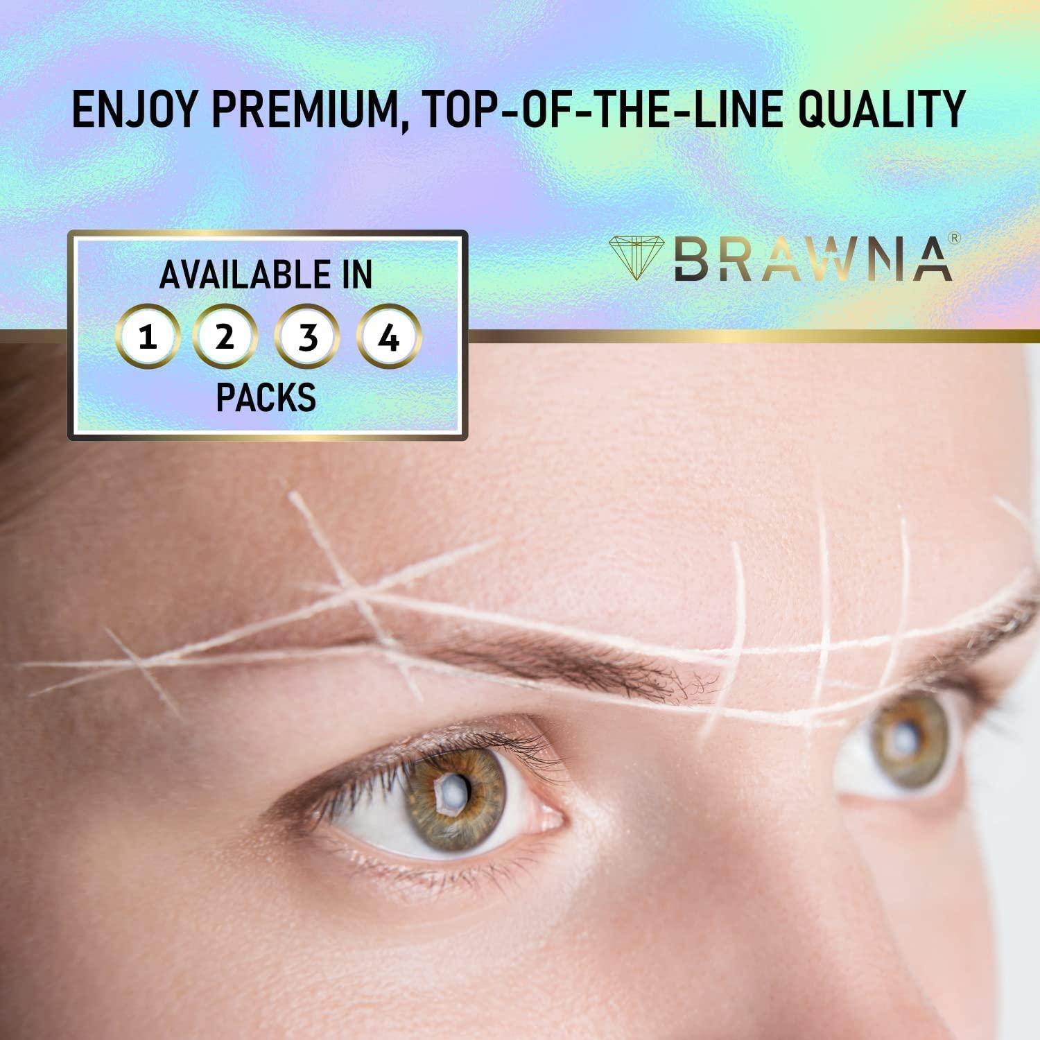 BRAWNA BRAWNA [ Upgraded Version ] 30 Meters White Brow Mapping string for Eyebrow Measuring - Microblading Supplies - PMU Kit - Brow Lamination Kit - Pre inked Mapping Thread