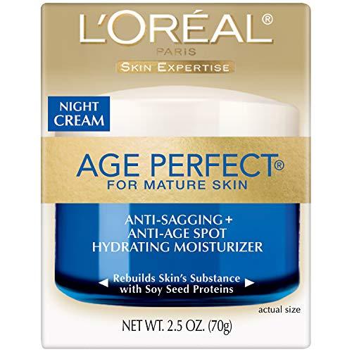 L'Oreal Paris L'Oreal Paris Skin Care Age Perfect Night Cream, Anti-Aging Face Moisturizer With Soy Seed Proteins, 2.5 Oz