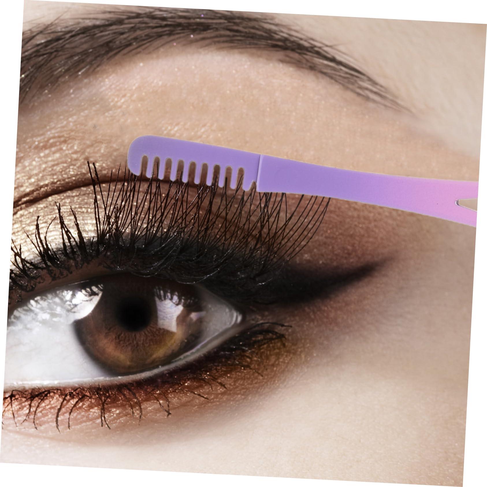 CRILSTYLEO CRILSTYLEO False Eyelash Auxiliary Eye Lash Tweezers Eyelash Clamp Lash Applicator Tool Eyelash Tweezers Lash Tool Eyelash Applicator Lash Clamp Tweezers Beauty Tools Stainless Steel