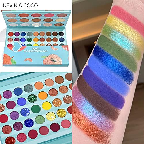 BAOZ Eyeshadow Palette, 60 colors Fruit Pie Filling Eye Shadow Palette, Matte Glitter Fruit Eyeshadow Palette,Highly Pigmented Makeup Palette (60 colors-pink)