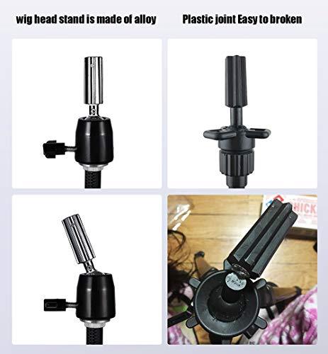 QISHI YUHUA QISHI YUHUA Wig Stand Tripod with Non-Slip Base Adjustable Mannequin Head Stand with Hook Heavy Duty Manikin Head Tripod