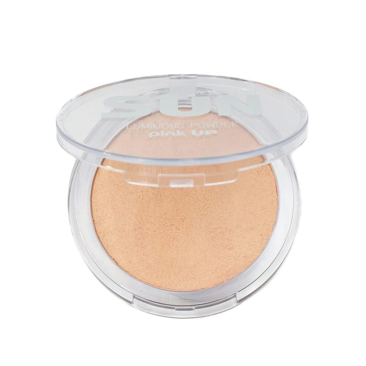 Pink Up PINK UP Luminous Powder| Highlighter Make Up| HighLight | Powder Illuminator| Provides luminosity to the face| High pigmentation| Luminous finish| Model PKIP06