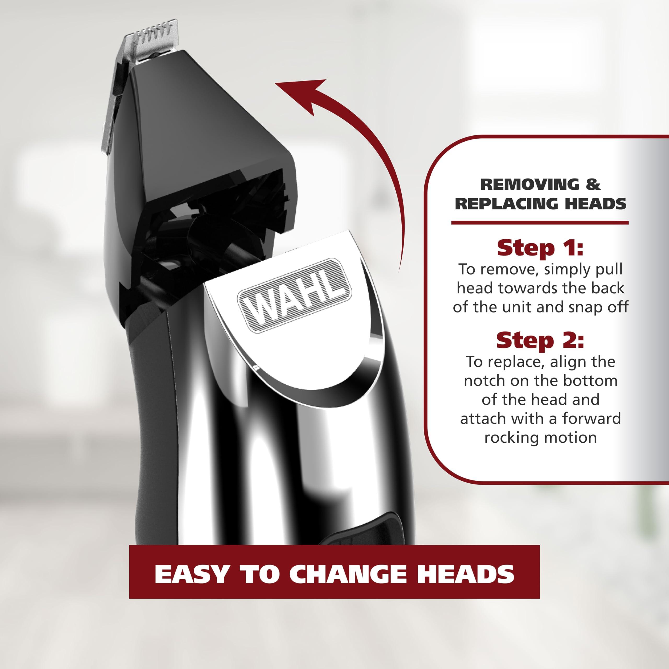 Wahl Wahl Groomsman Pro All in One Beard Trimmer for Men, Mens Beard Trimmer Rechargeable Cordless Hair Trimmer, Includes 3 Attachment Heads for Beard, Nose, & Ear Hair Trimming - Model 5617