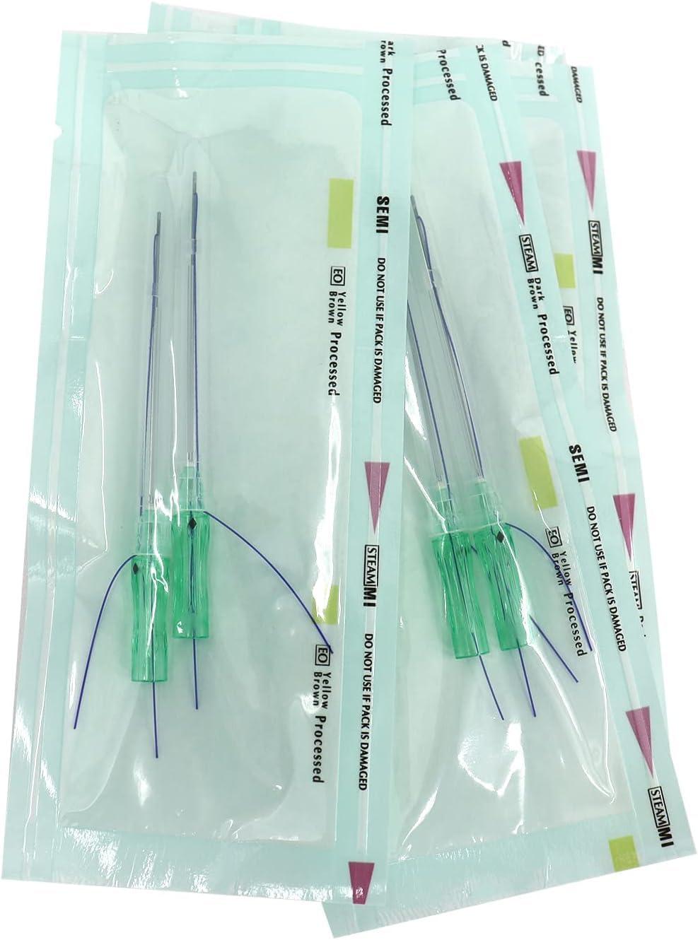 MatYas 20Pcs Pdo Cog Threads 4D 21G60mm for Fox Eye Lifting, W-Type, Barb Cog Threads