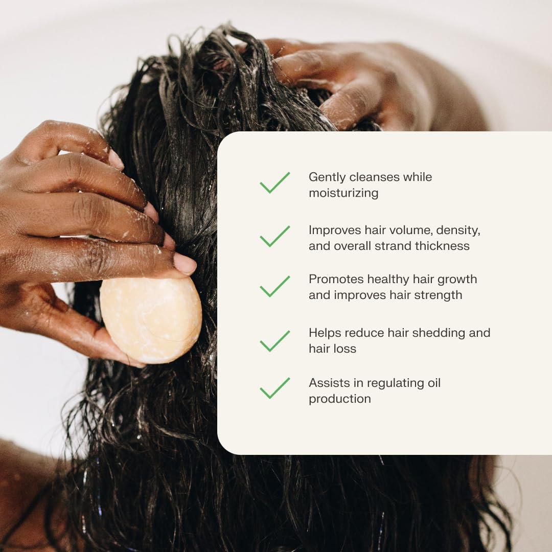 The Earthling Co. The Earthling Co. Shampoo Bar - Promote Hair Growth, Strengthen & Volumize All Hair Types - Paraben & Sulfate Free formula with Natural, Vegan Ingredients for Dry Hair (Wild Vanilla, 3 oz)