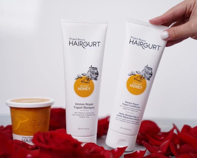 Hairgurt Hairgurt Intense Repair Almond-Honey Conditioner Set, Natural 3-Piece - Shampoo, Conditioner, Hair Mask for Dry, Damaged, Frizzy Hair & Growth, 8.0 fl oz