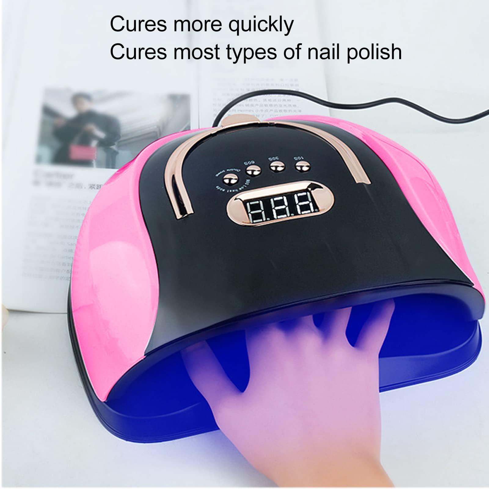 Yosoo Nail Art 256W LED Nail Lamp for Gel Polish, Tools Curing Lamps Fast LED Dryer Nail Curing Light with 57Lamp Beads,Nail Art Salon Accessories with 4 Timers Portable