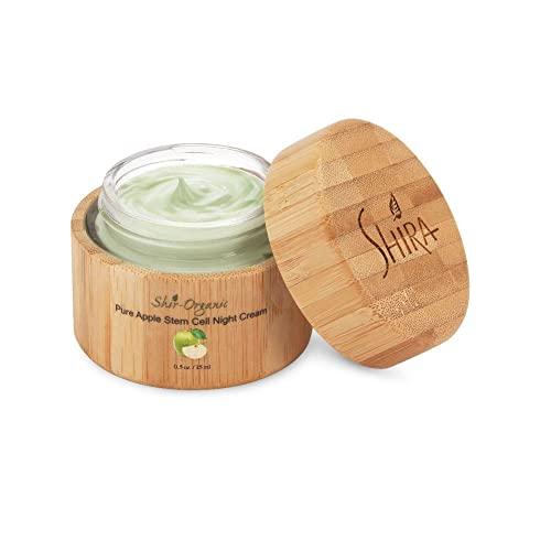 Shira Shir-Organic Pure Apple Stem Cell Night Cream Lightweight Hyper pigmented, Combination & Mature Skin Powerful Natural Source Skin Brighteners. (15 ML)