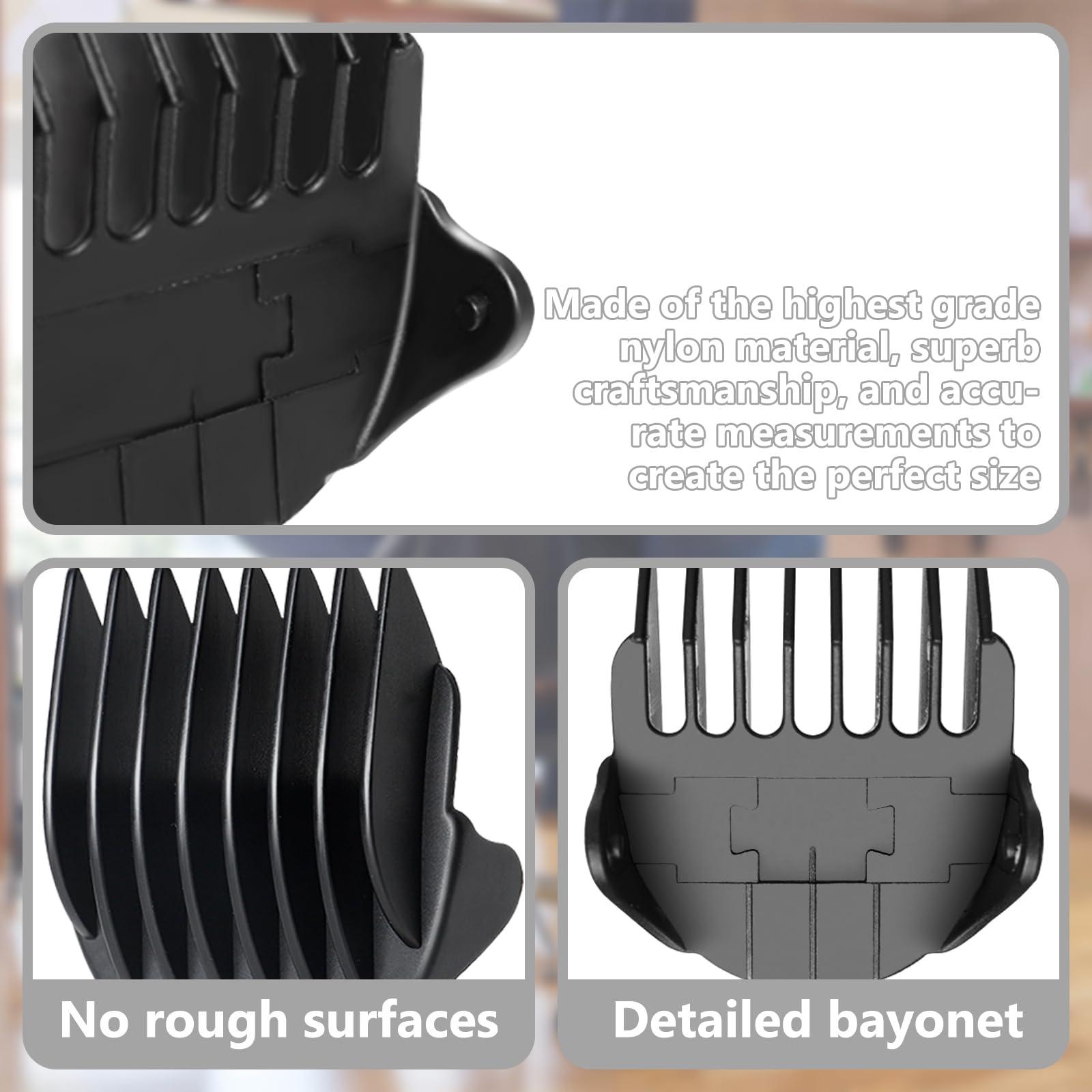 CR8GR8 Body Trimmer Guards,Guides Fit for Manspot Groin Hair Trimmer for Men,8pcs Clipper guards Set Fit For Meridian Ball Timmer,0.02inch to 0.5Inch(0.5mm-12mm) Black