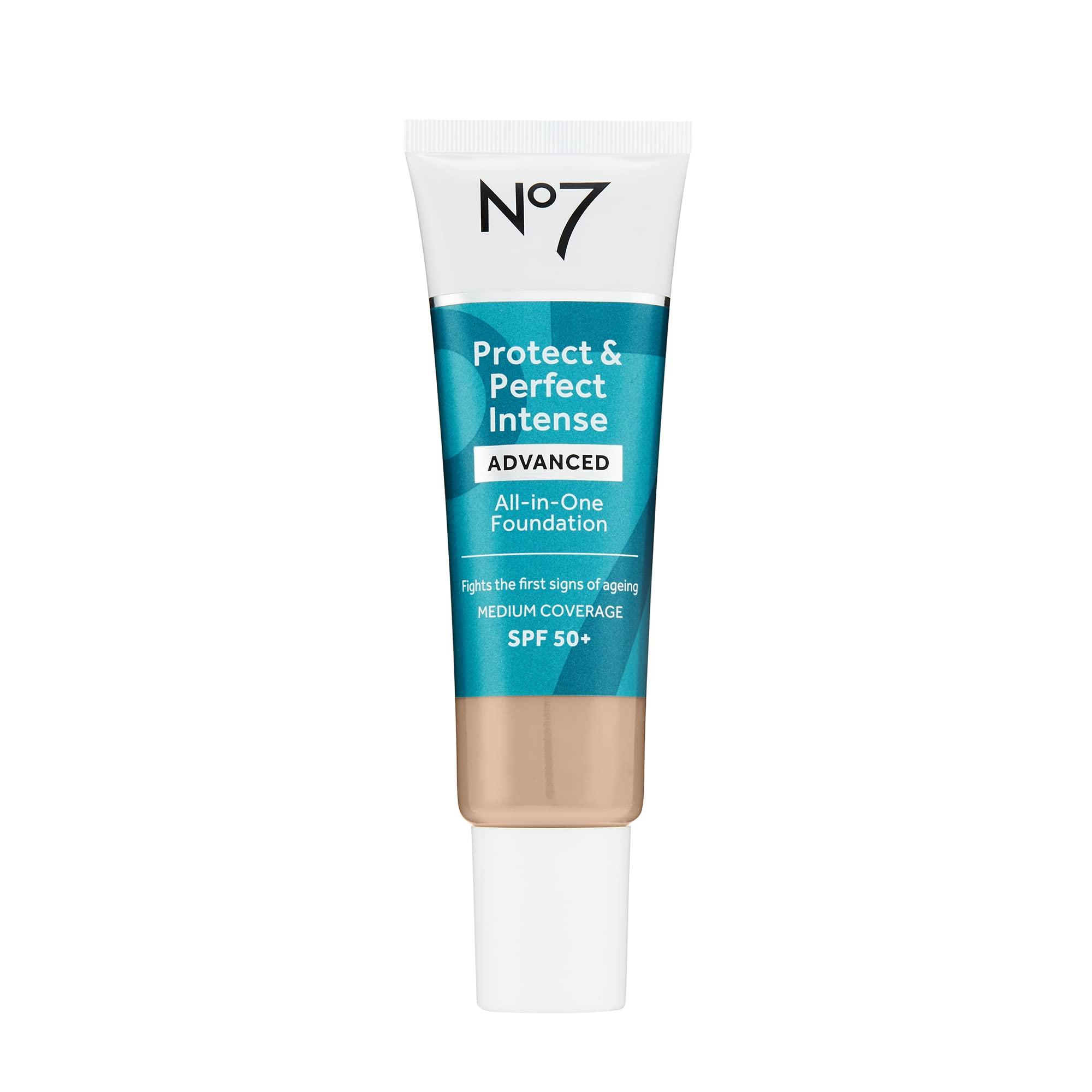 No7 No7 Protect & Perfect Advanced All in One Foundation - Calico - Age Defying Foundation Makeup with SPF 50 for Women - Makeup Base Cream Helps to Reduces Redness & Blurs Visible Pores (30ml)