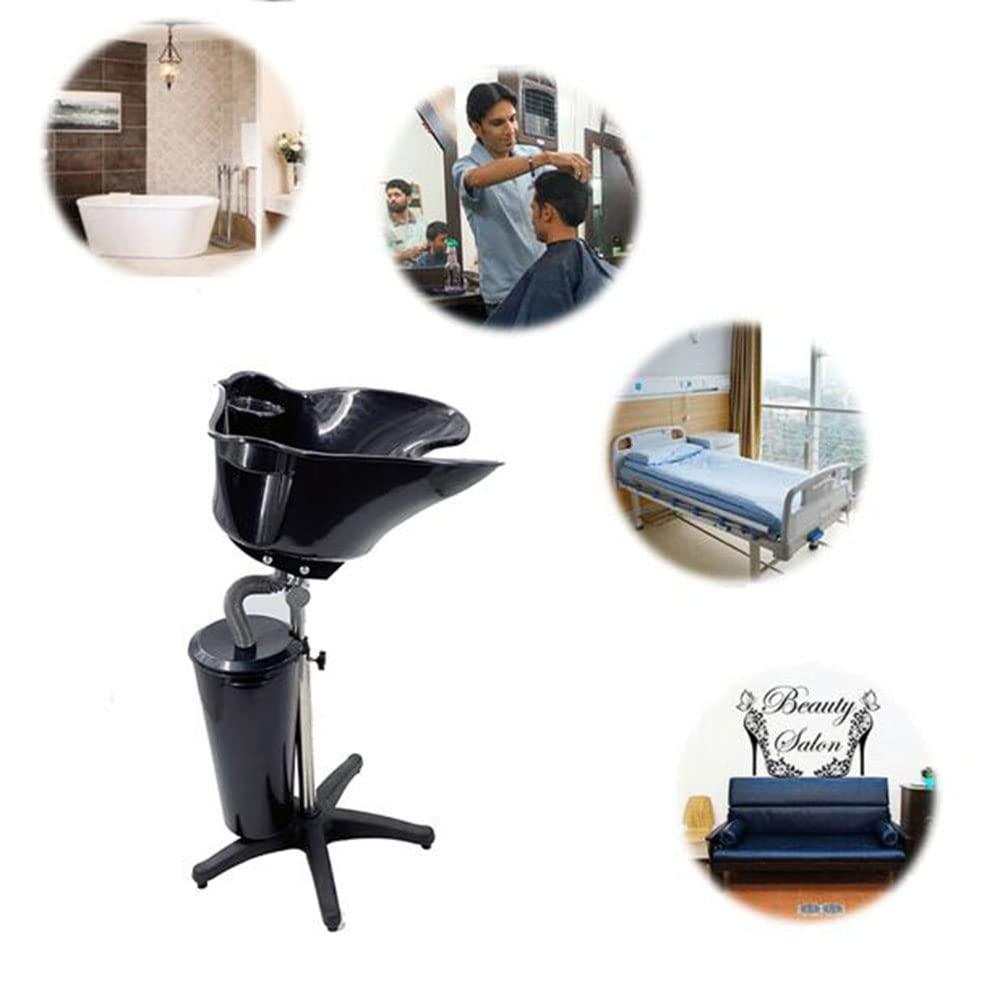 ZJDYDY Adjustable Hair Washing Sink Shampoo Basin-Health Salon Hairdressing Back Wash Portable with Stand, Sink Hair Basin for Barber Shop Beauty Salon