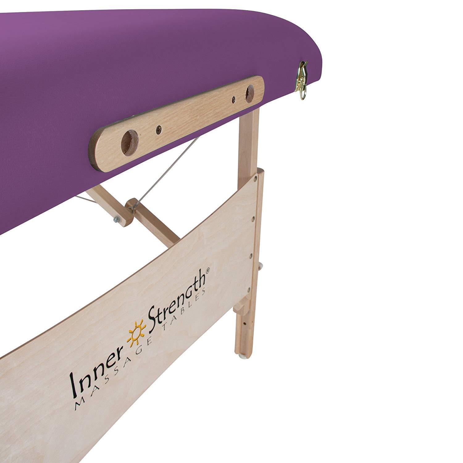 Inner Strength Inner Strength Portable Massage Table Package Element Incl. Deluxe Adjustable Face Cradle, Face Pillow & Carrying Case, Purple