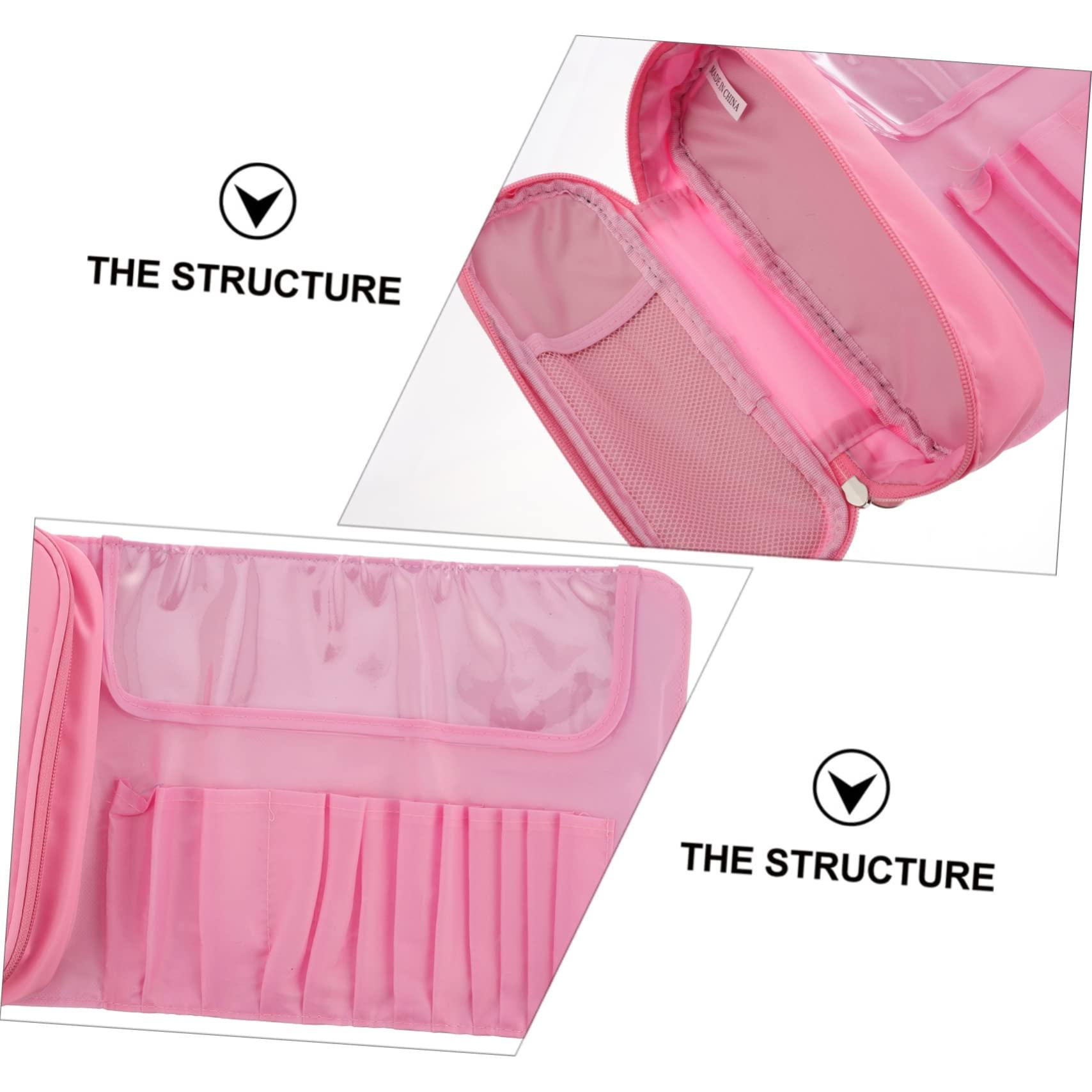 NOLITOY NOLITOY 2pcs Makeup Brush Pouch Cosmetic Storage Case Big Makeup Bag Organizer Case Brush Rolling Bag