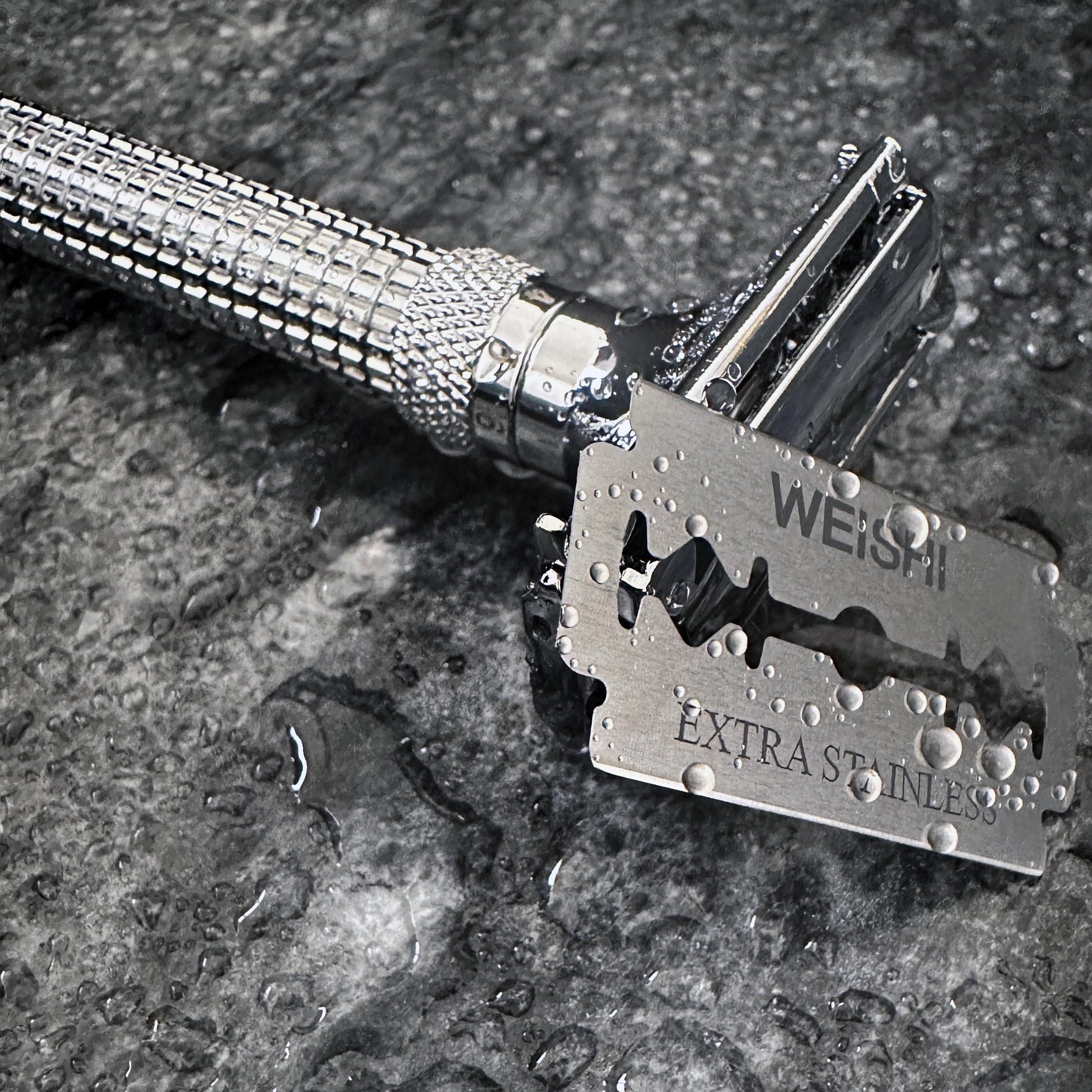 WEISHI WEISHI 50 Count Double Edge Safety Razor Extra Stainless Blades