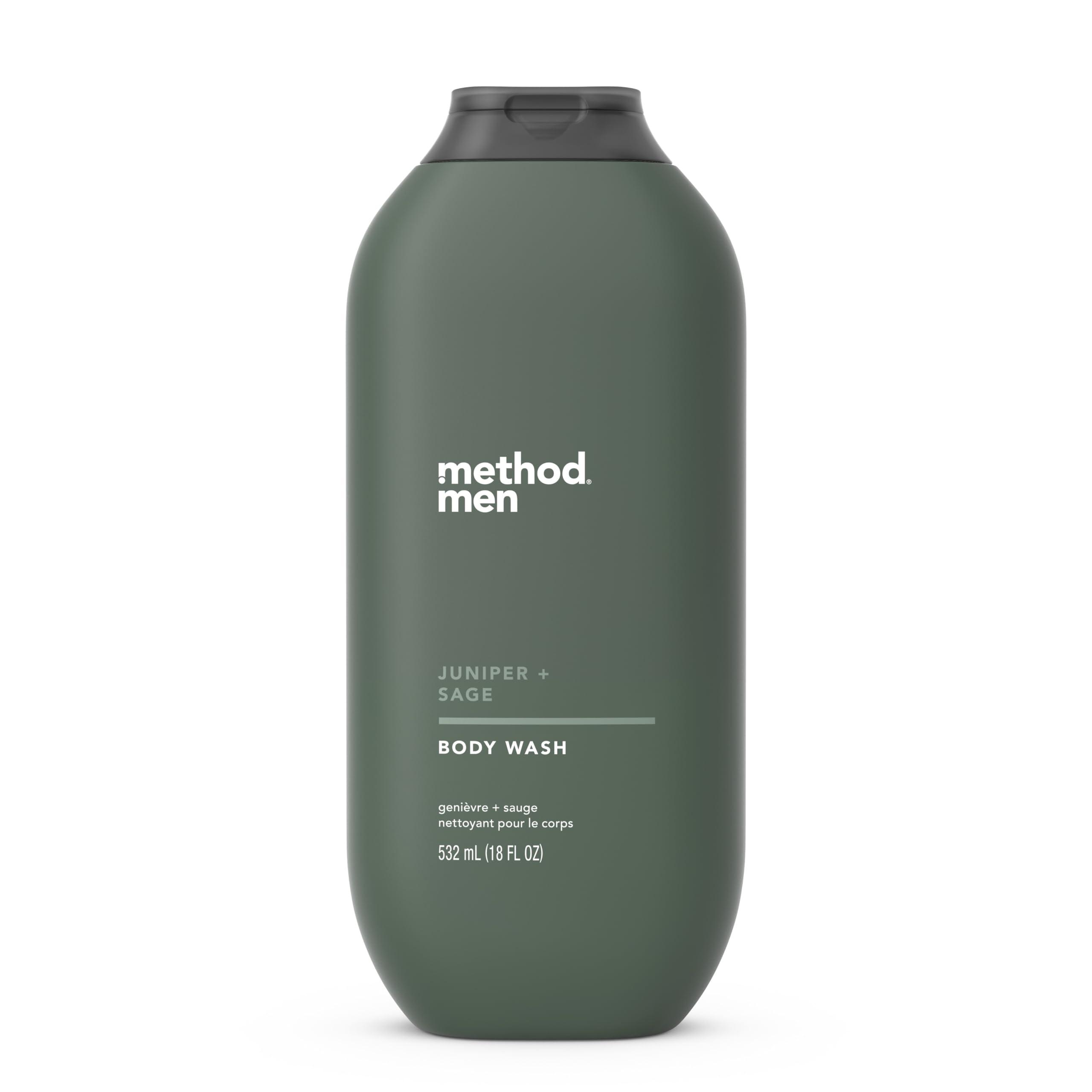 Method Method Men Body Wash, Juniper + Sage and Cedar + Cypress Scents, 18 fl oz Bottles (Packs of 1)