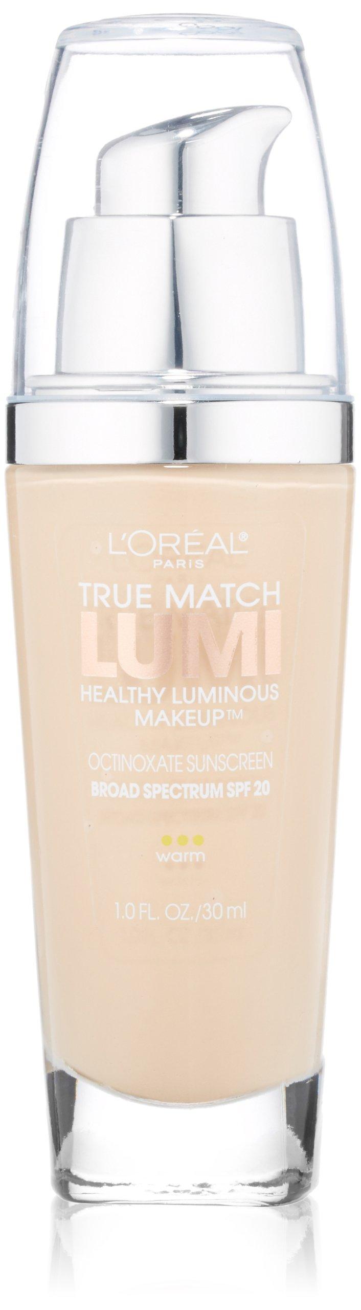 L'Oréal Paris L'Oréal Paris True Match Lumi Healthy Luminous Makeup, W1-2 Porcelain/Light Ivory, 1 fl. oz.
