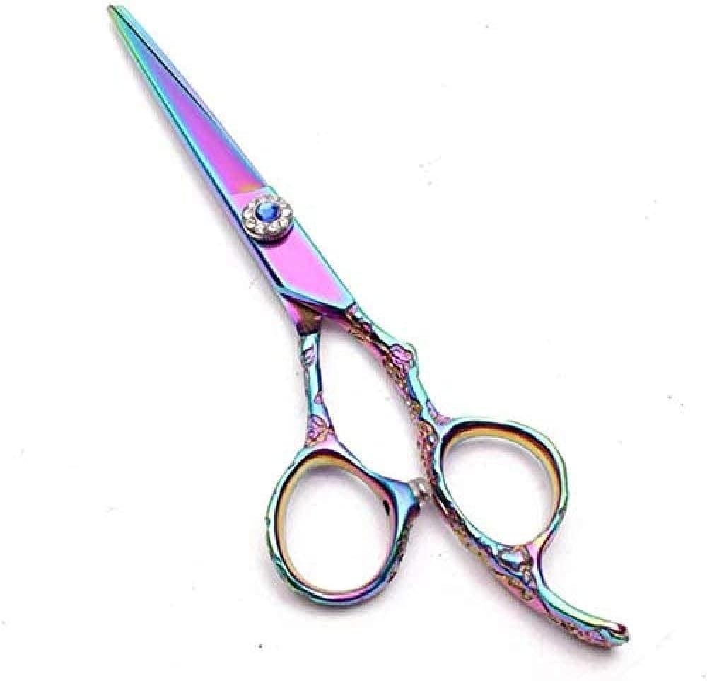 YUSIWOAL Hairdressing Scissor Haircut Scissors 6.0 inch Hairdressers Set Thinning Scissors Cutting Shears Plum Handle Salon Hair Scissor Hair Cutting Shears