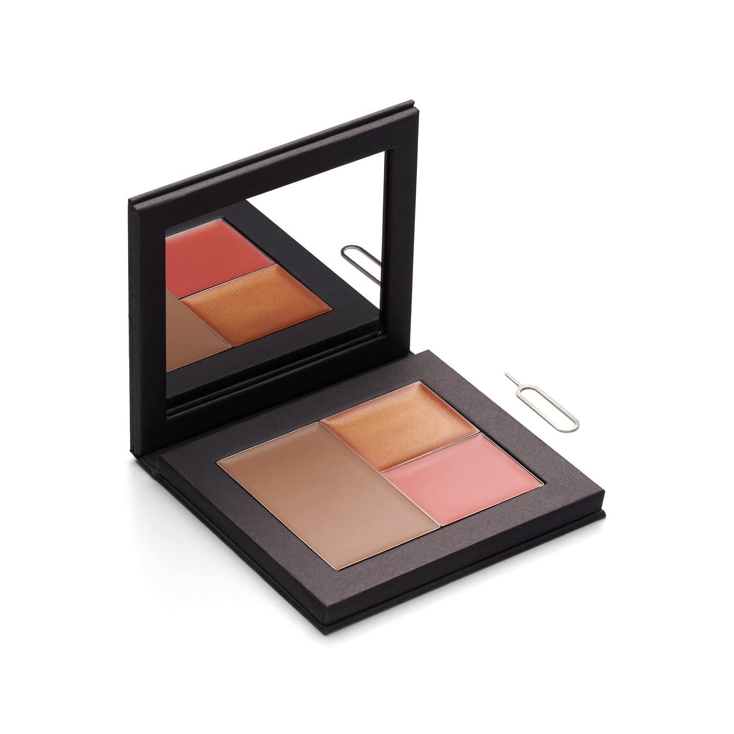 PHASE ZERO Phase Zero Makeup Cream Highlighter- "Sicilian Summer" - 2.4g / 0.084oz - Quad Refill - For a Long Lasting, Natural, Radiant Glow