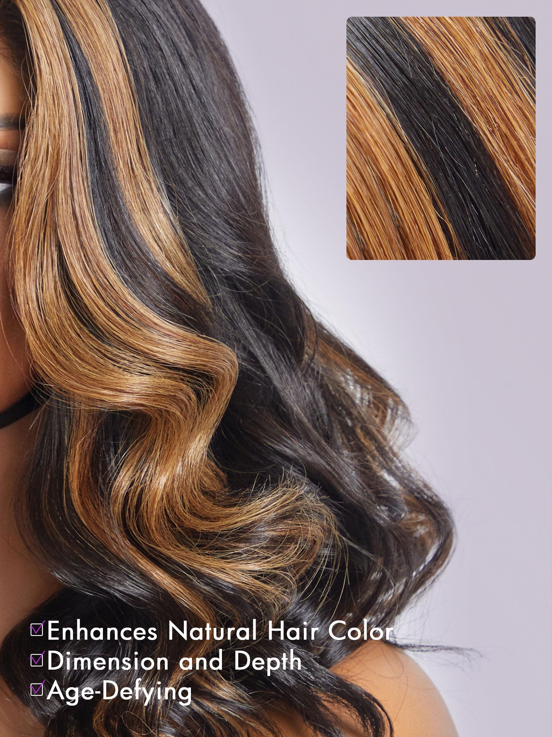 LUVME HAIR LUVME HAIR 16 Inch Black with Blonde Highlights Loose Body Wave Human Hair Wig, Precut Glueless 5x5 HD Lace Closure Wigs Pre Plucked For Women 180 Density