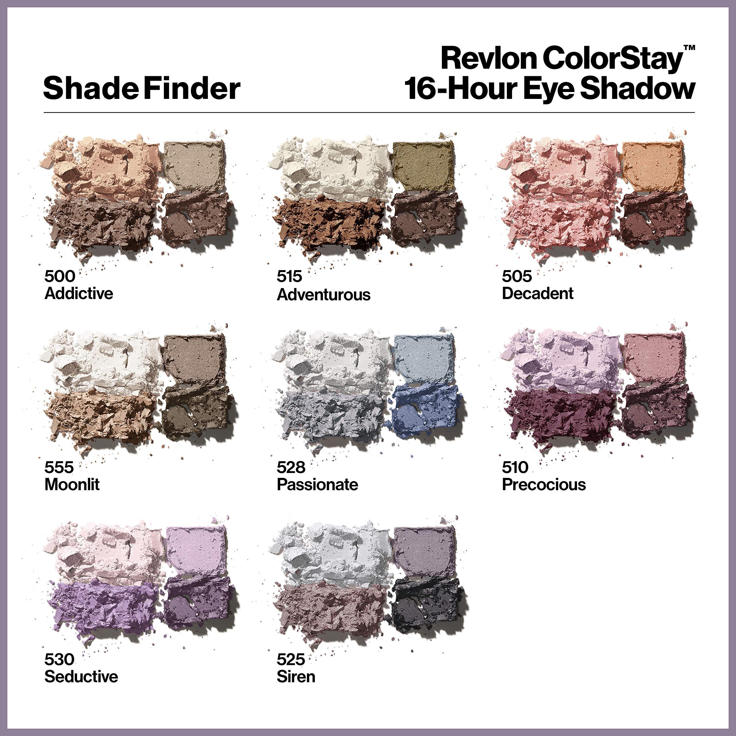 REVLON Revlon Eyeshadow Palette, ColorStay 16 Hour Eye Makeup, Velvety Pigmented Blendable Matte & Shimmer Finishes, 525 Siren, 0.16 Oz