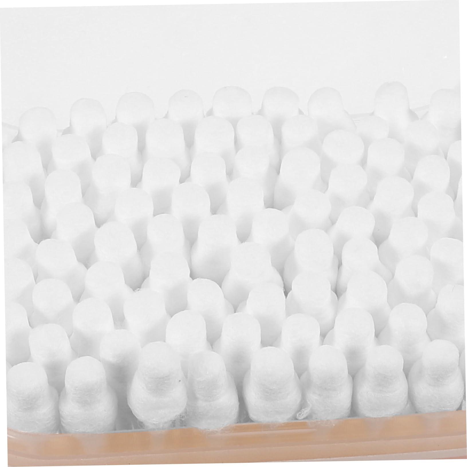 GLEAVI 100pcs Double Ended Cotton Wwabs Ear Wax Cotton Swab Baby Safety Cotton Bud Stick Swab Baby Ear Wax Cleaner Toddler Cotton Swab Large Tips Design Swab Ear Cotton Stick Earpick Swab
