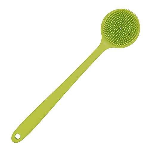 DNC DNC Silicone Back Scrubber Soft Bath Body Brush for Shower with Long Handle (Green)
