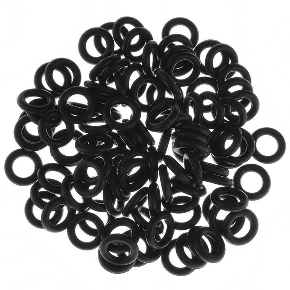 PiercingJ PiercingJ 100pcs Black O-Ring for Ear Piercing Gauge Kit 14G 12G 10G 8G 6G 4G 2G 0G 00G 1/2"... 3/4"