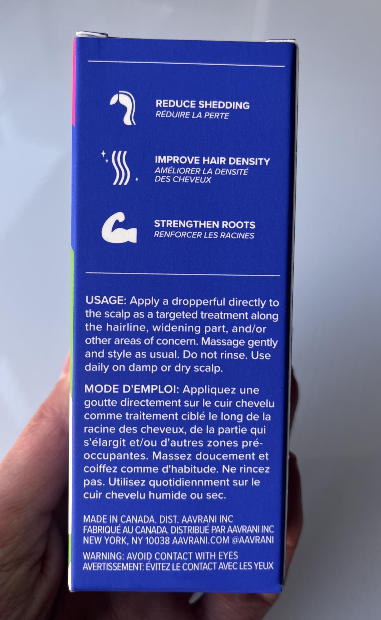 AAVRANI AAVRANI Hair Density Boosting Treatment - Ashwagandha, Vegan Collagen, And Turmeric Scalp Serum For Thicker, Fuller Hair - Vegan, Non-Greasy - 2 Fl Oz