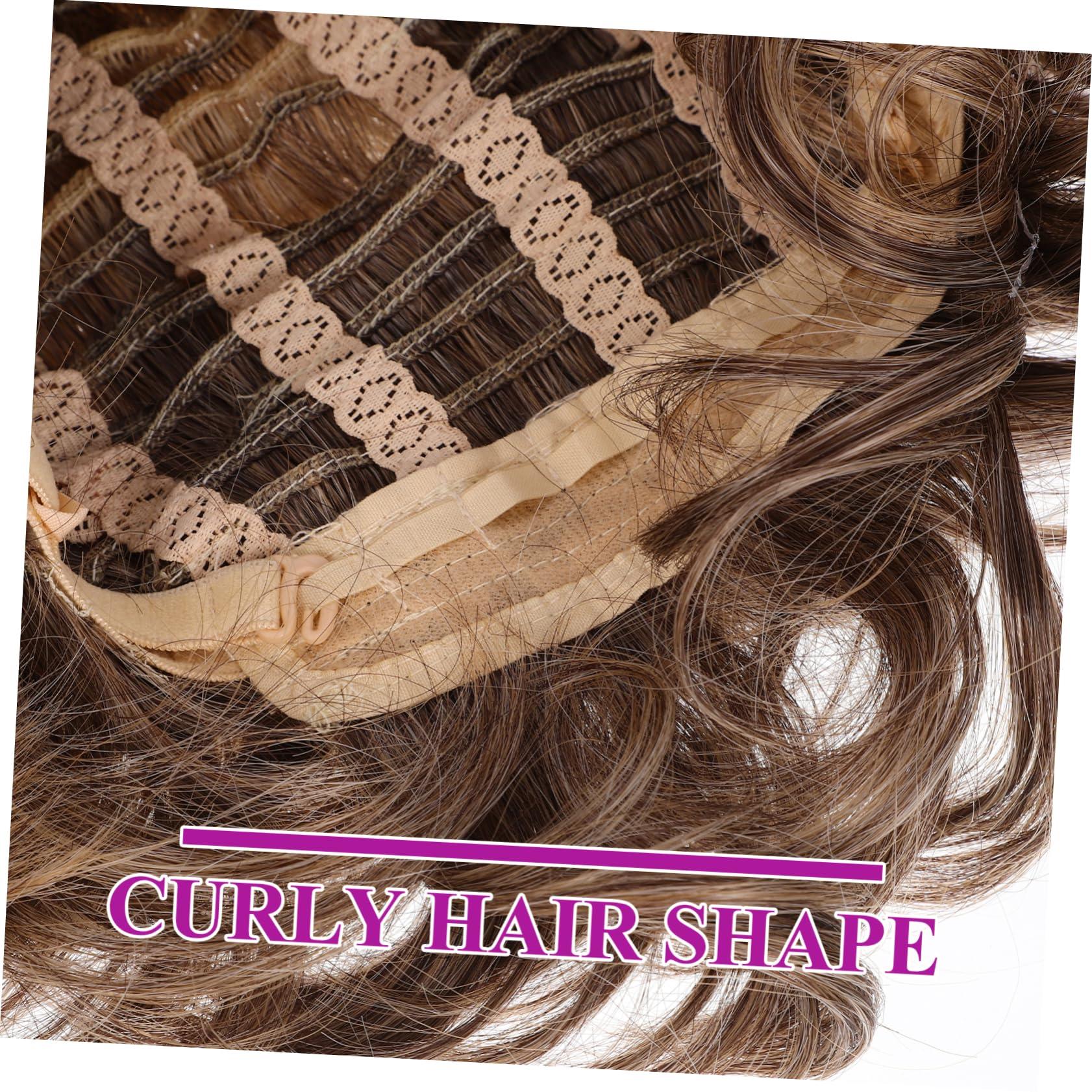 Housoutil Housoutil 2pcs Women\'s Short Curly Wig Pixie Wig Short Wigs for Women Hair Wig for Women Wigs for White Women Party Wigs for Women Wigs for Women Human Hair Short Wig for Women Woman Yellow