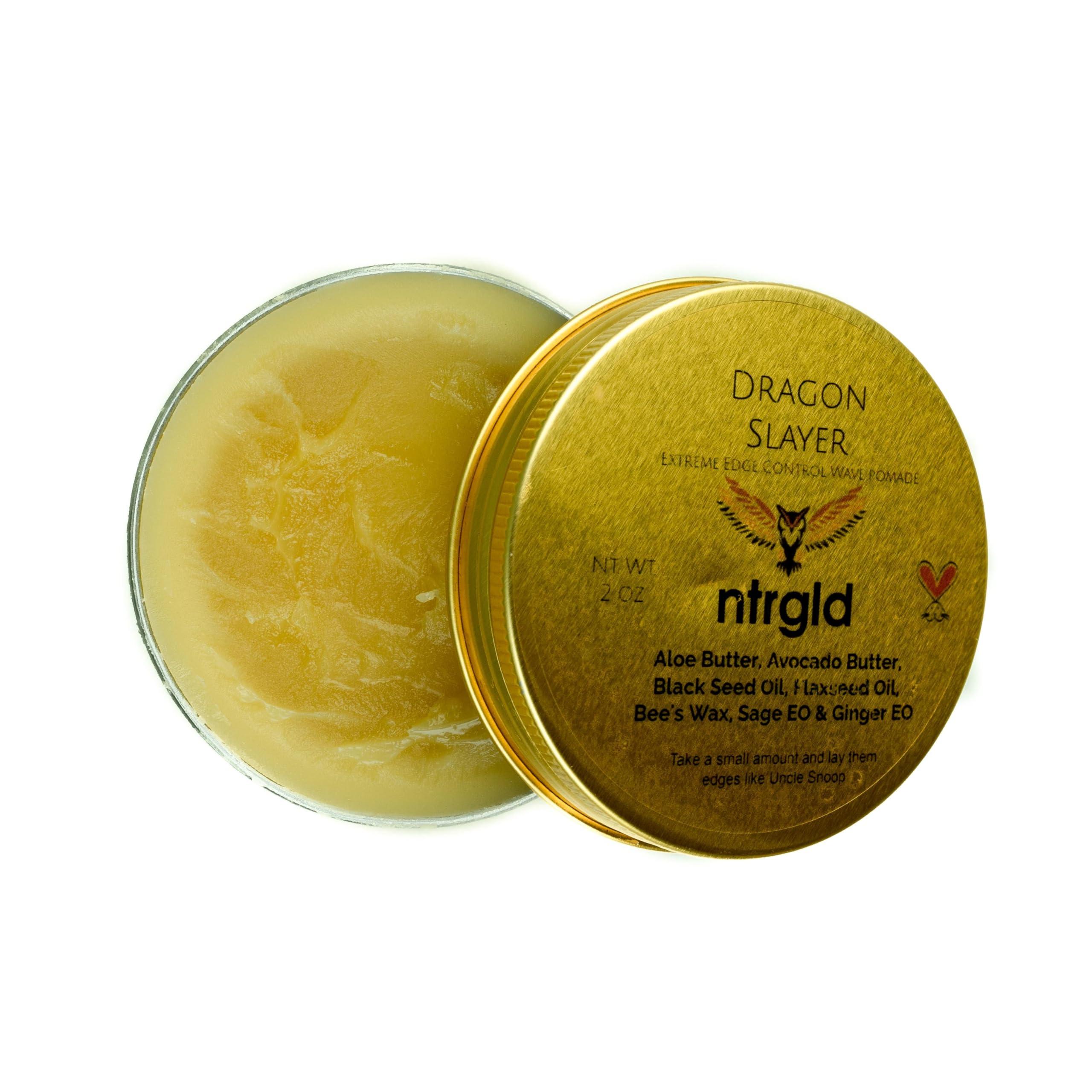 Neter Gold Dragon Slayer - Edge Control x Wave Master Pomade Hair Butter Platinum - 8 oz