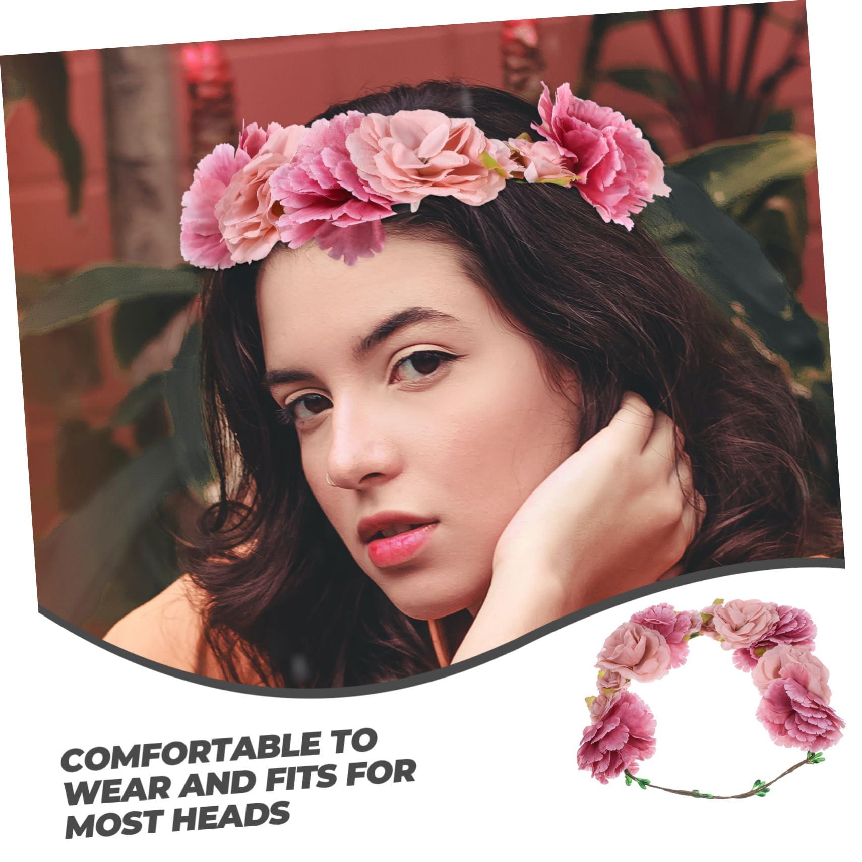 Homoyoyo Homoyoyo Flower Headpiece Flower Headbands for Wedding Flower Headband Flower Wreath Bridal Headpieces Flower Crowns Head Bands for Women\'s Hair Floral Garland Crown Lily Bulk Bridesmaid