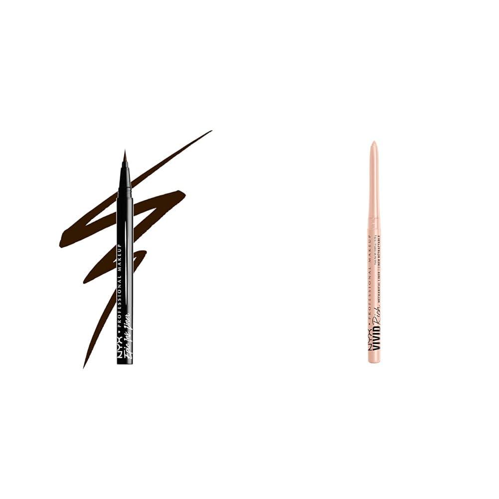 NYX PROFESSIONAL MAKEUP NYX Brown Epic Ink Liner & Quartz Queen Mechanical Eye Pencil Bundle