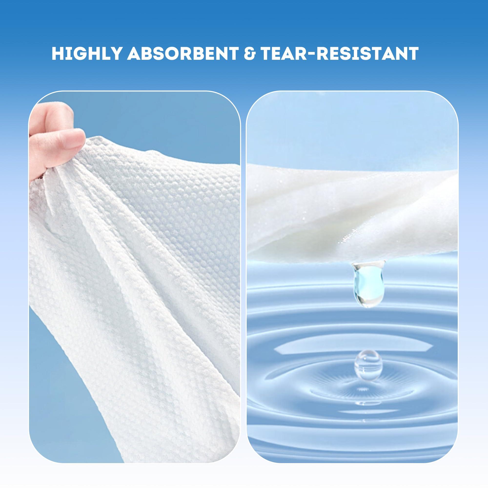 ourmed life Ourmed Life Face Towels - Ultra Thick Versatile Disposable Biodegradable face towel for Sensitive Skin | Lint-Free Facial Tissue for Cleansing, Skincare, Makeup Removal & Dry Wipes, 240 Count