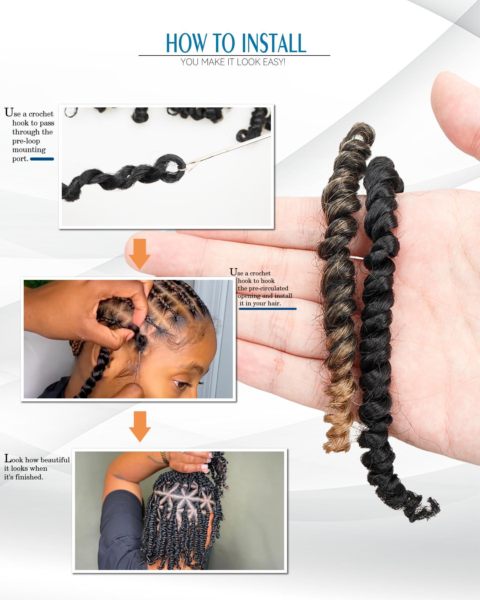 Miss Sula 8 Inches 8 Packs Passion Twist Crochet Hair-Mixed Color Combination Package(6 packs 1B+2 pack T27),Pre-twisted Pre Looped Synthetic Spring Kinky Twist Hair Extensions(8\"-8 Packs,1B+T27)