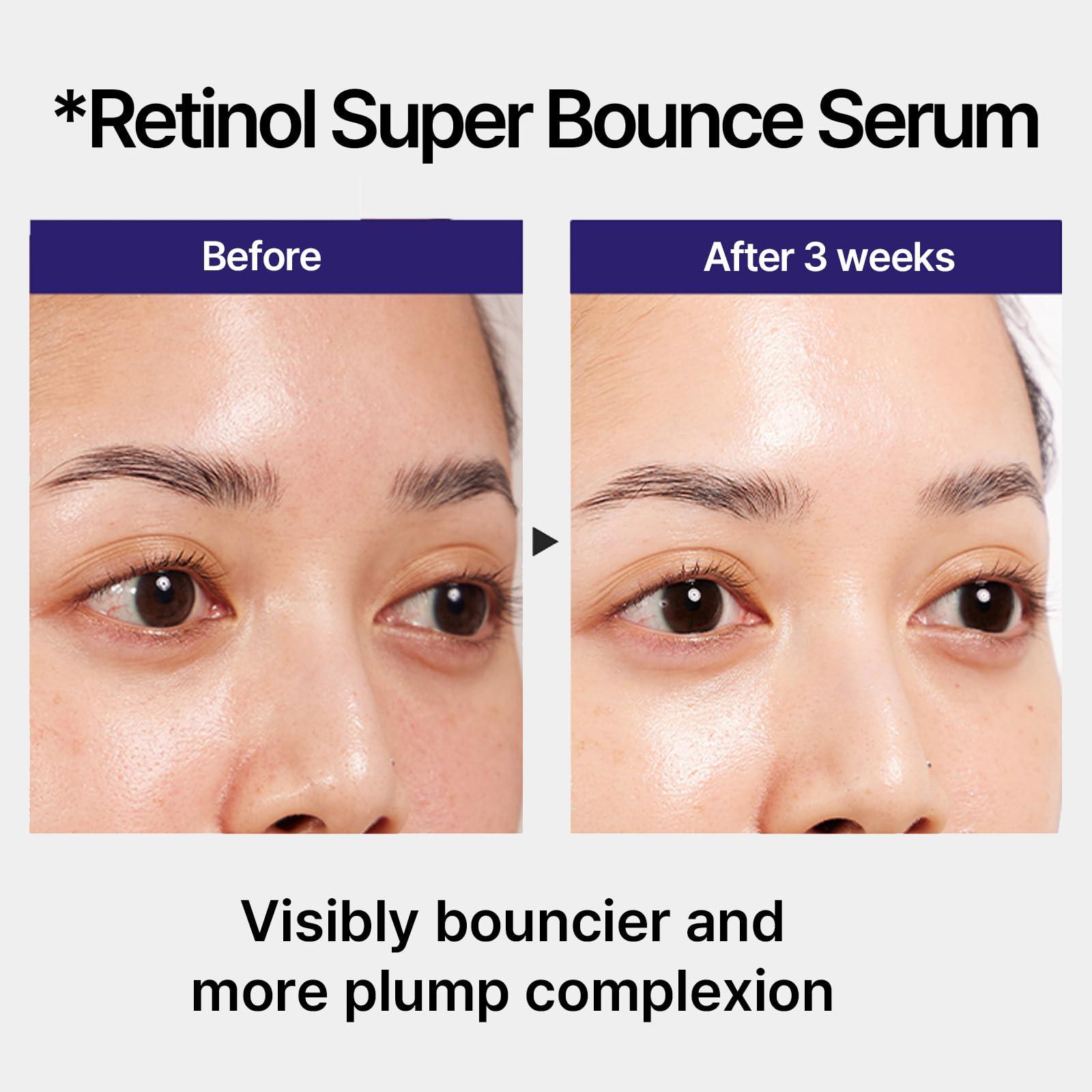 IOPE IOPE Retinol Super Bounce Serum - Korean Retinol Eye Cream, Intensive Reactivating Korean Retinoid, Anti-Aging, Reduction in Fine Wrinkles, Beginner Friendly, 1.01 Fl Oz.
