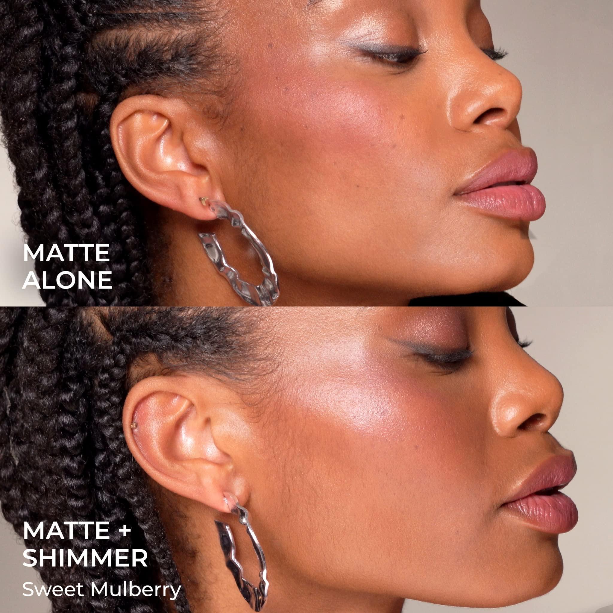 Cover FX COVER FX Monochromatic Powder Blush Duo - Sweet Mulberry: Rich Berry - Matte + Shimmer Finish - Create Custom, High Impact Color