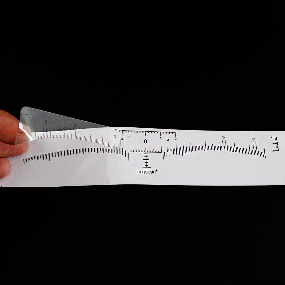 airgoesin Airgoesin 50pcs Disposable Adhesive Eyebrow Microblading Ruler Guide Sticker Tape Tattoo Template Beauty Tool