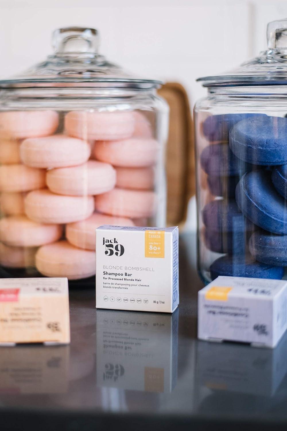 Jack59 Jack59 Solid Shampoo Bars for Thick Curly Hair, Soap Bar with Orange and Bergamot Essential Oils pH Balanced, Color Safe, Vegan Organic Shampoo Bar, Citrus Shine 3 oz