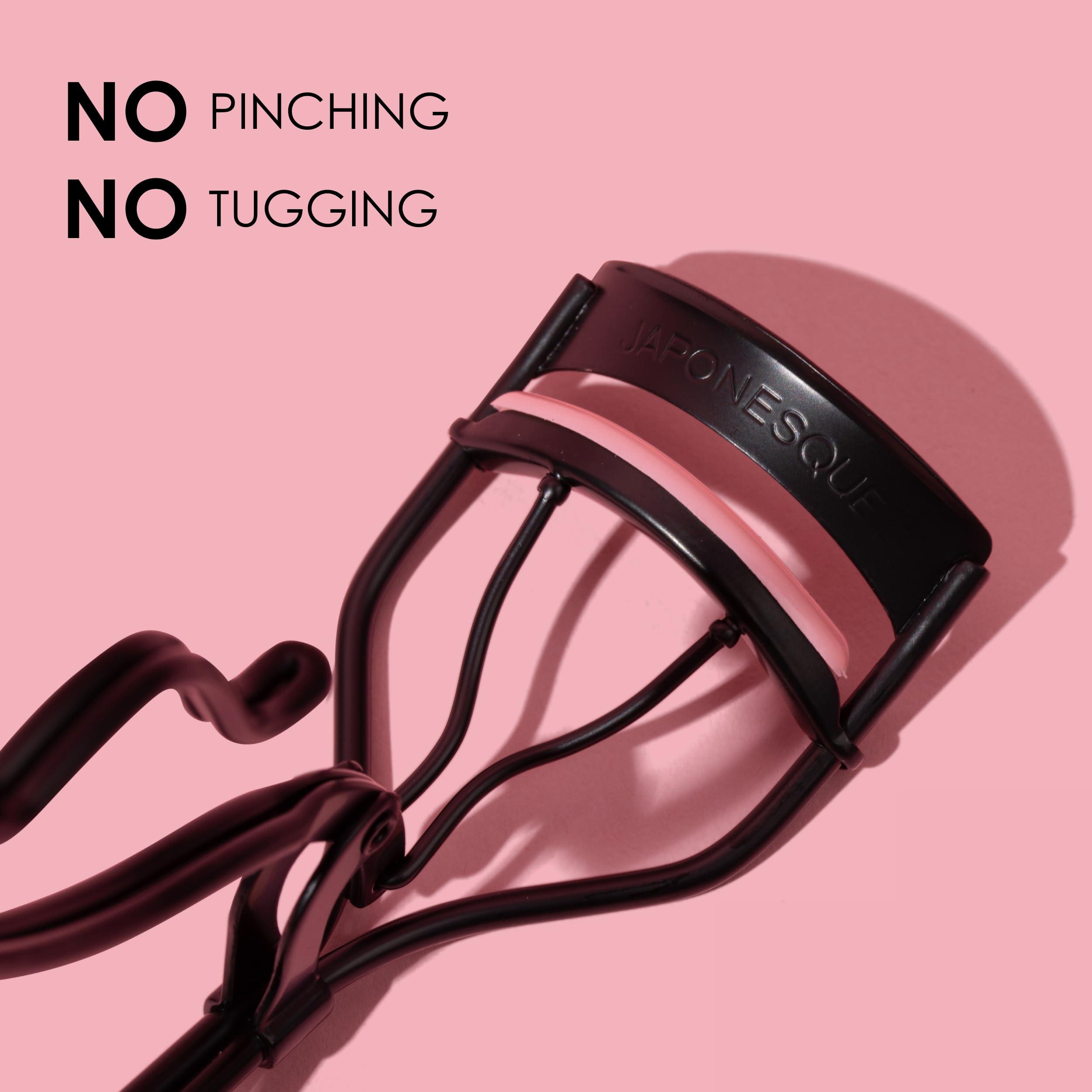 JAPONESQUE JAPONESQUE Professional Volumizing Lash Curler for Natural & False Lashes on Most Eye Shapes and Large Eyes, 1 Refill Pad, Holds Curl up to 8 Hours