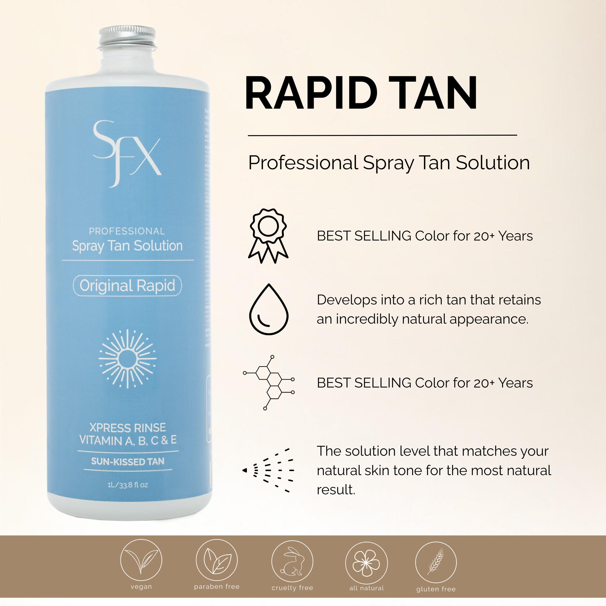 SunFX SunFX Rapid - All Natural Spray Tanning Solution 4 Fl Oz | LIGHT SUMMER)