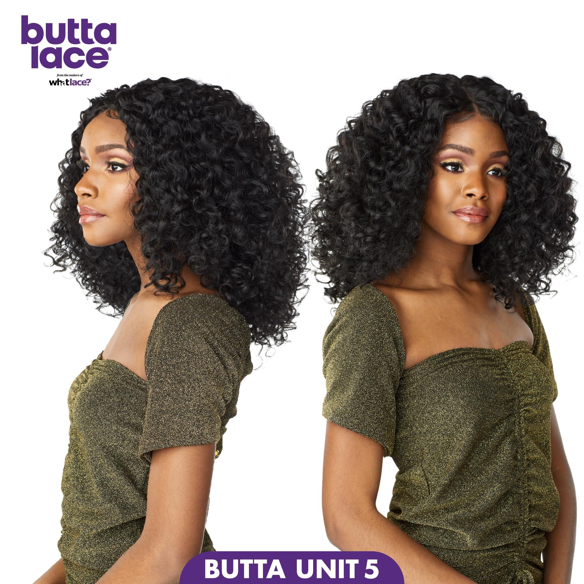 Sensationnel Sensationnel Butta lace wigs - unit 5 extra wide 5 inch deep parting synthetic preplucked hairline glueless lacefront (1 JETBLACK)